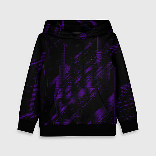 Детская толстовка Фиолетовые точки на чёрном фоне / 3D-Черный – фото 1