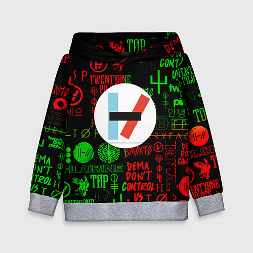 Детская толстовка Twenty one pilots music steel / 3D-Меланж – фото 1