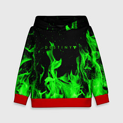 Толстовка-худи детская Destiny кислотный огонь, цвет: 3D-красный