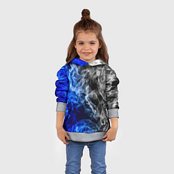 Толстовка-худи детская Столкновение дыма, цвет: 3D-меланж — фото 2