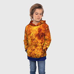 Толстовка-худи детская Весь в огне, цвет: 3D-синий — фото 2