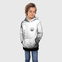 Толстовка-худи детская Great Wall - white gradient вертикально, цвет: 3D-черный — фото 2