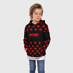 Толстовка-худи детская Detroit become human winter steel, цвет: 3D-белый — фото 2