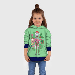 Толстовка-худи детская Рик и Морти монстр в коробке с подарком, цвет: 3D-синий — фото 2