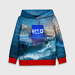 Толстовка-худи детская War Thunder ship, цвет: 3D-красный