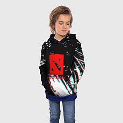 Толстовка-худи детская Dota 2 glitch color, цвет: 3D-синий — фото 2