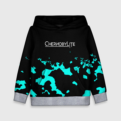 Детская толстовка Chernobylite камуфляж голубой / 3D-Меланж – фото 1