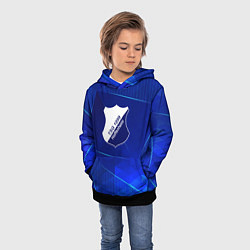 Толстовка-худи детская Hoffenheim blue poly, цвет: 3D-черный — фото 2