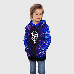 Толстовка-худи детская Sally Face neon energy, цвет: 3D-черный — фото 2