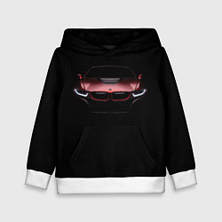Толстовка-худи детская BMW i8 in the dark, цвет: 3D-белый