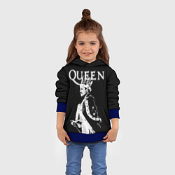 Толстовка-худи детская Queen Freddie Mercury король, цвет: 3D-синий — фото 2