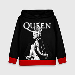 Толстовка-худи детская Queen Freddie Mercury король, цвет: 3D-красный