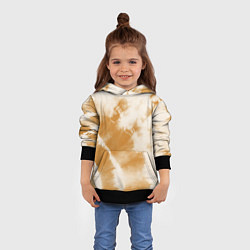Толстовка-худи детская Коричневый тай дай, цвет: 3D-черный — фото 2