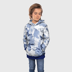 Толстовка-худи детская Альпийский камуфляж, цвет: 3D-синий — фото 2