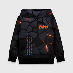 Толстовка-худи детская KTM - плиты с эффектом свечения, цвет: 3D-черный