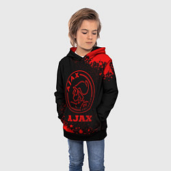 Толстовка-худи детская Ajax - red gradient, цвет: 3D-черный — фото 2