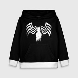 Толстовка-худи детская Venom - logo, цвет: 3D-белый