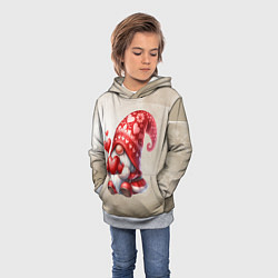 Толстовка-худи детская Новогодний гномик, цвет: 3D-меланж — фото 2