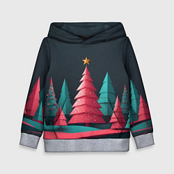 Детская толстовка Новогодний ночной лес