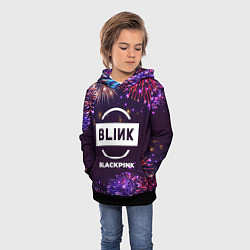 Толстовка-худи детская Праздничный Blackpink, цвет: 3D-черный — фото 2