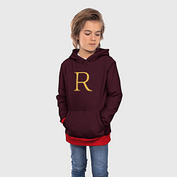 Толстовка-худи детская Weasley jumper letter R, цвет: 3D-красный — фото 2