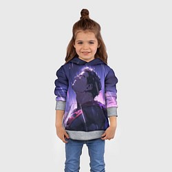 Толстовка-худи детская Superman - Neon rain, цвет: 3D-меланж — фото 2