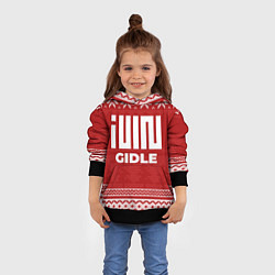 Толстовка-худи детская Новогодний Gidle, цвет: 3D-черный — фото 2