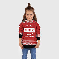 Толстовка-худи детская Новогодний Blackpink, цвет: 3D-черный — фото 2