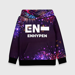 Толстовка-худи детская Праздничный Enhypen, цвет: 3D-черный