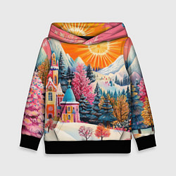 Детская толстовка Новый год - горы и пейзаж