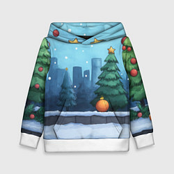 Детская толстовка Елки и елочные игрушки