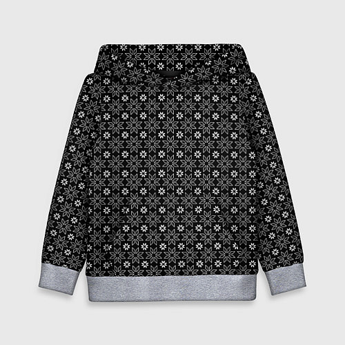 Детская толстовка Белые звёзды на чёрном фоне / 3D-Меланж – фото 1