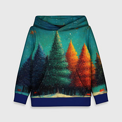 Детская толстовка Разноцветные елочки