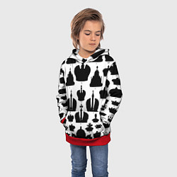 Толстовка-худи детская Символы власти, цвет: 3D-красный — фото 2