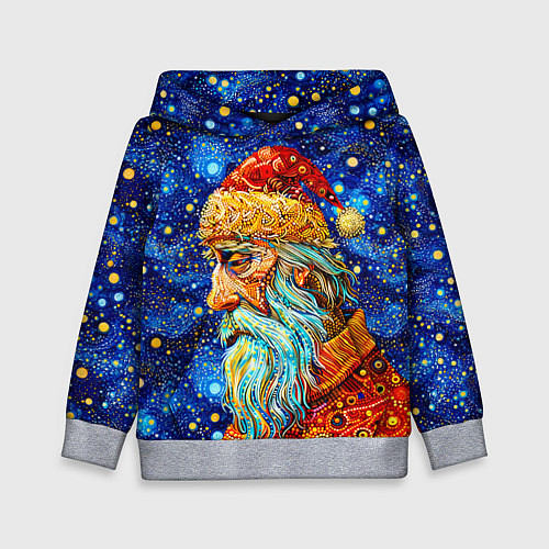 Детская толстовка Santa Claus: pop-art-brut-nouveau pointillism / 3D-Меланж – фото 1