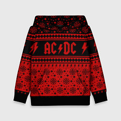 Толстовка-худи детская ACDC christmas sweater, цвет: 3D-черный