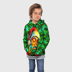 Толстовка-худи детская Ded Moroz: pop-art-brut-nouveau pointillism, цвет: 3D-меланж — фото 2
