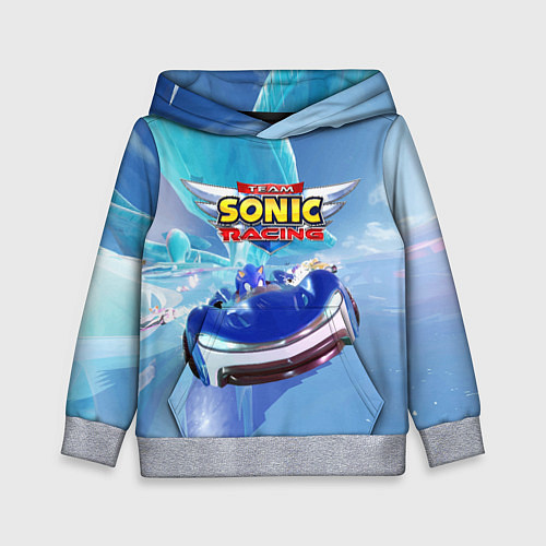 Детская толстовка Team Sonic racing - speed / 3D-Меланж – фото 1