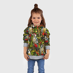 Толстовка-худи детская Дятлы, цвет: 3D-меланж — фото 2