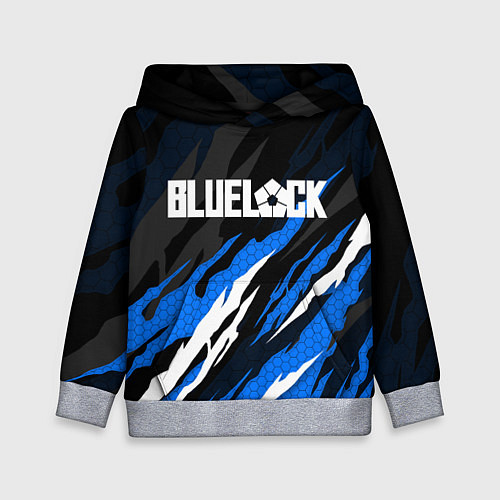 Детская толстовка Блюлок - синий языки / 3D-Меланж – фото 1