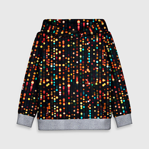 Детская толстовка Мерцающие новогодние гирлянды / 3D-Меланж – фото 1