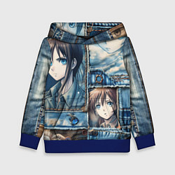 Детская толстовка Пэчворк с аниме