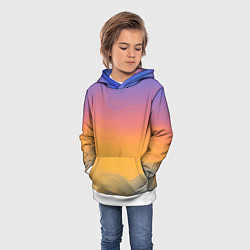 Толстовка-худи детская Яркий градиент, цвет: 3D-белый — фото 2