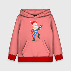 Толстовка-худи детская Санта отжигает, цвет: 3D-красный