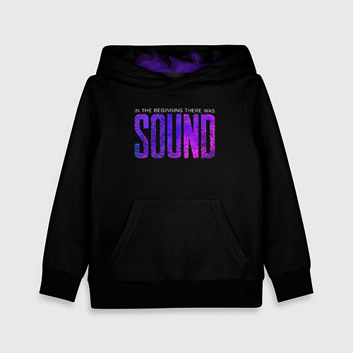Детская толстовка In the beginning was sound / 3D-Черный – фото 1