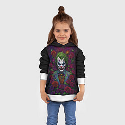 Толстовка-худи детская Joker - roses, цвет: 3D-белый — фото 2