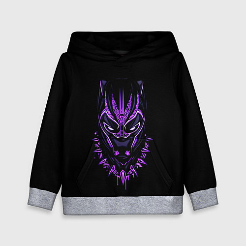 Детская толстовка Black Panther head / 3D-Меланж – фото 1