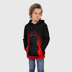 Толстовка-худи детская Batman - Robert Pattinson, цвет: 3D-красный — фото 2