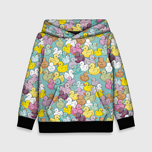 Детская толстовка Уютные уточки / 3D-Черный – фото 1