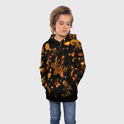Толстовка-худи детская Новогоднее украшение, цвет: 3D-черный — фото 2